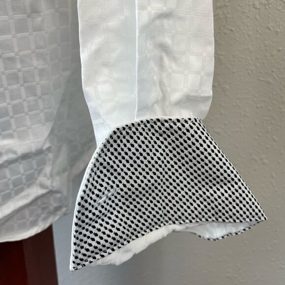 NWT Bugatchi Uomo Shaped Fit Button Down Shirt Size L - Picture 7 of 9